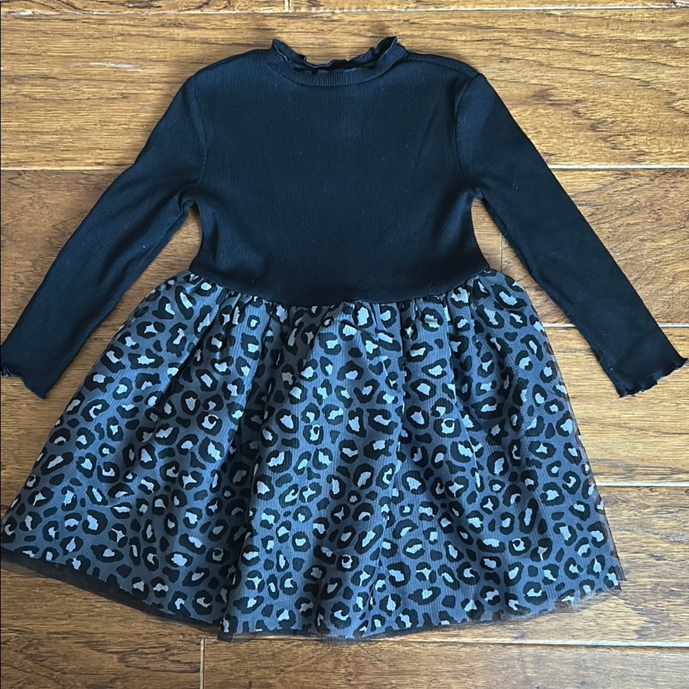 Stylish Black Leopard Print toddler Dress
